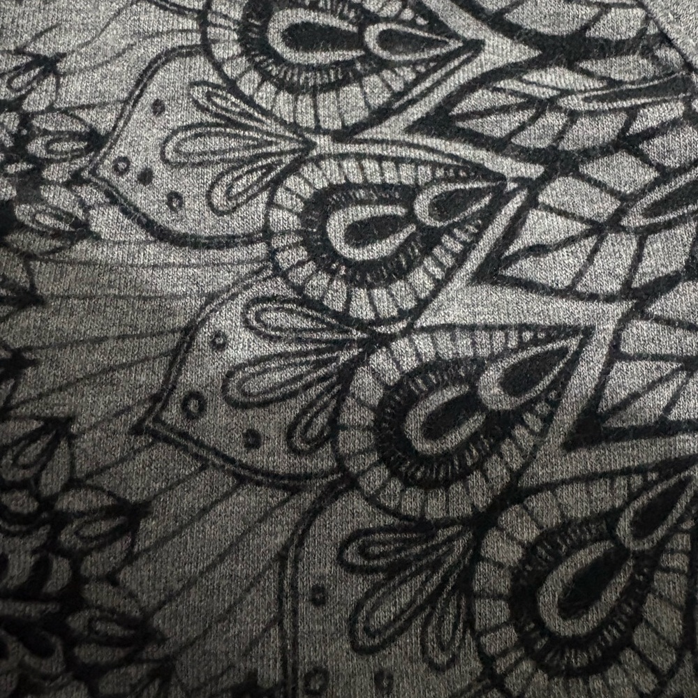 Karv Gray Patterned Women's Top Size L - Picture 6 of 7